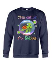 Load image into Gallery viewer, Vintage Funny Stay Out Of My Bubble Gift For Turtle Lovers Sweatshirt