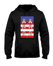 Load image into Gallery viewer, America USA FLag In My Heart Shih Tzu Gift For Dog Lovers Hoodie