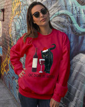 Load image into Gallery viewer, Cat Drink And Be Merry Meaningful Gift For Women Sweatshirt