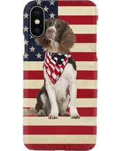Load image into Gallery viewer, Lovely Phone Case With US Flag Gift For Spaniel Lovers Phone case