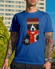 Load image into Gallery viewer, Santa Border Collie In Stock Gift For Dog Lovers Guys Tee