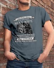 Load image into Gallery viewer, Shes Stubborn Messy And A Brat At Times Black Gift For Husband Guys Tee