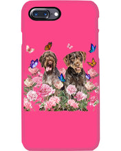 Load image into Gallery viewer, German Wirehaired Pointer With Peonies Gift For Dog Lovers Phone case