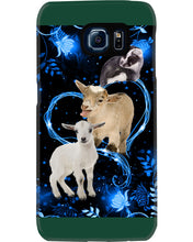 Load image into Gallery viewer, Lovely Phone Case Twinkling Blue Heart Gift For Goat Lovers Phone case