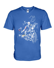 Load image into Gallery viewer, You're Not Alone Motorcycle Axe Gift For Men Guys V-Neck