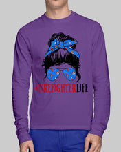 Load image into Gallery viewer, Firefighter Make You Life Safe Lady With Blue Ribbonhead Gift For Women Unisex Long Sleeve