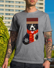 Load image into Gallery viewer, Santa Border Collie In Stock Gift For Dog Lovers Guys Tee
