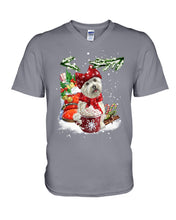 Load image into Gallery viewer, Cute Westie Christmas Night Gift For Dog Lovers Guys V-Neck