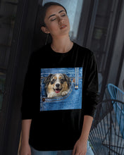 Load image into Gallery viewer, Australian Shepherd In Denim Pocket Gift For Dog Lovers Unisex Long Sleeve