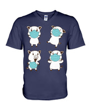 Load image into Gallery viewer, Pig Pandemic Essential Stay At Home Unique Custom Design Guys V-Neck