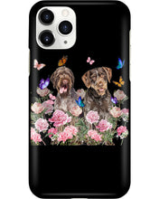 Load image into Gallery viewer, German Wirehaired Pointer With Peonies Gift For Dog Lovers Phone case