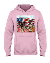 Load image into Gallery viewer, American Flag Sky Flower German Shepherd Gift For Dog Lovers Hoodie