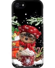 Load image into Gallery viewer, Yorkshire Terrier Loves Drinking Hot Latte Gift For Dog Lovers Phone case