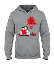 Load image into Gallery viewer, Penguin Forever Love With Red Heart Balloon Gift For Penguin Lovers Hoodie