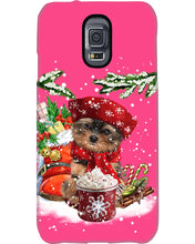 Load image into Gallery viewer, Yorkshire Terrier Loves Drinking Hot Latte Gift For Dog Lovers Phone case