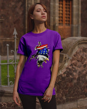 Load image into Gallery viewer, Eagle Giant Scratch USA Flag Gift For Women Guys Tee