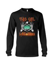 Load image into Gallery viewer, This Girl Loves Halloween Gift For Girls Unisex Long Sleeve