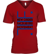Load image into Gallery viewer, New Order Facd 501981 Movement Simple Unique Custom Design Guys V-Neck