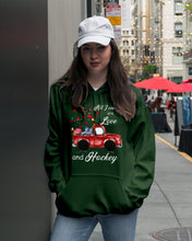Load image into Gallery viewer, All I Need Are Love And Hockey Gift For Hockey Players Hoodie