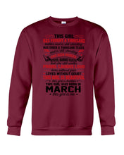 Load image into Gallery viewer, This Girl Has Fought A Thousand This Girl Was Born In March Sweatshirt