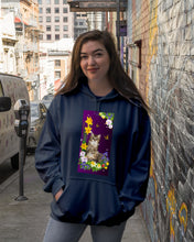 Load image into Gallery viewer, Flowers Under Butterfly Purple With Cat Gift For Cat Lovers Hoodie