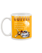 Load image into Gallery viewer, Coffee Christ Offers Forgiveness For Everyone Everywhere Mug