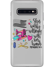 Load image into Gallery viewer, She Works Willingly With Her Hands Gift For Sew Lovers Phone case