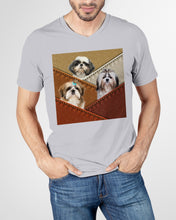 Load image into Gallery viewer, Three Cute Shih Tzu In Bag Gift For Dog Lovers Guys V-Neck