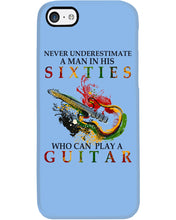 Load image into Gallery viewer, Never Underestimate A 60 Year Old Man Can Play A Guitar Phone case