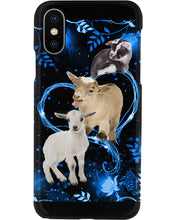 Load image into Gallery viewer, Lovely Phone Case Twinkling Blue Heart Gift For Goat Lovers Phone case