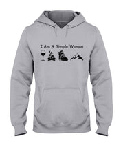 Load image into Gallery viewer, Simple Woman Loves Wine Camping Shoes And Climbing Hoodie