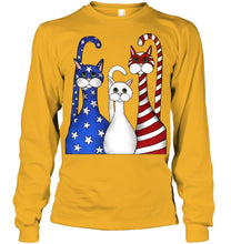 Load image into Gallery viewer, Cat Happy America Independence's Day Special Custom Design Unisex Long Sleeve