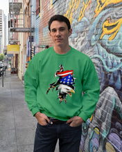 Load image into Gallery viewer, Eagle Giant Scratch USA Flag Gift For Women Sweatshirt