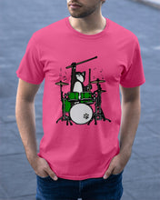 Load image into Gallery viewer, Funny Cat Playing Drums Great Gift For Cat Lovers Guys Tee