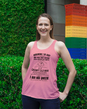 Load image into Gallery viewer, A Spoiled Wife Of An October Grumpy Old Man Birthday Meaningful Gift Ladies Flowy Tank