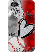 Load image into Gallery viewer, Baseball Peaceful Love Gift For Baseball Lovers Phone case
