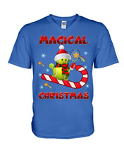 Load image into Gallery viewer, Tennis Players Magical Christmas Snowman Gift For Women Guys V-Neck