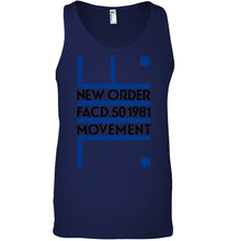 Load image into Gallery viewer, New Order Facd 501981 Movement Simple Unique Custom Design Unisex Tank Top