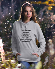 Load image into Gallery viewer, I'm A German Woman I'm Great At Multi Tasking Gift For Women Hoodie