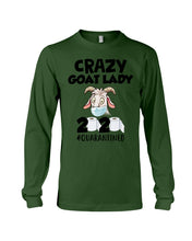 Load image into Gallery viewer, Crazy Goat Lady 2020 Quarantined Gift For Goat Lovers Unisex Long Sleeve