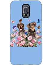Load image into Gallery viewer, German Wirehaired Pointer With Peonies Gift For Dog Lovers Phone case