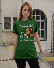 Load image into Gallery viewer, Betty Boop February Girl Living My Best Life Birthday Meaningful Gift Guys Tee