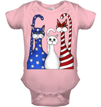 Load image into Gallery viewer, Cat Happy America Independence's Day Special Custom Design Baby Onesie