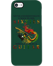 Load image into Gallery viewer, Never Underestimate A 60 Year Old Man Can Play A Guitar Phone case