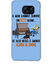 Load image into Gallery viewer, A Man Loves Beer And Dachshund Gift For Dog Lovers Phone case