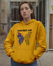 Load image into Gallery viewer, Birthday Gift For November Girl They Whispered To Her You Cannot Withstand The Storm Hoodie