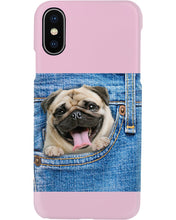 Load image into Gallery viewer, baby Pug In Denim Pocket Gift For Dog Lovers Phone case