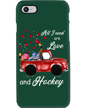 Load image into Gallery viewer, All I Need Are Love And Hockey Gift For Hockey Players Phone case