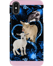 Load image into Gallery viewer, Lovely Phone Case Twinkling Blue Heart Gift For Goat Lovers Phone case