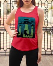 Load image into Gallery viewer, UFA Dinosaur T Rex Sky Full Of Stars Ladies Flowy Tank